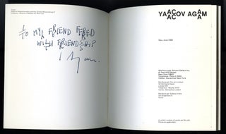 Yaacov Agam. Inscribed to "Fred" Weisman?