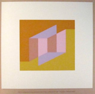 Item #00401 Never Before f. [Handprinted screen miniature of serigraph by Josef Albers in yellow...
