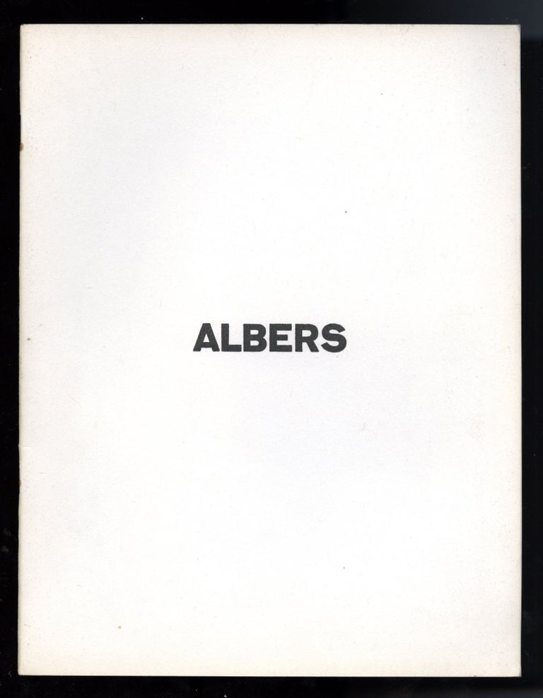 Item #00413 Sidney Janis presents an exhibition of recent paintings by Josef Albers. October 2 continuing through October 28, 1961. Josef. Sidney Janis Gallery Albers, New York.