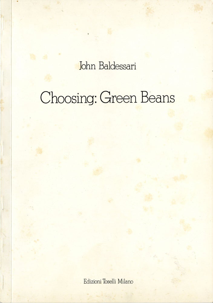 Item #01941 Choosing: green beans. John Baldessari.