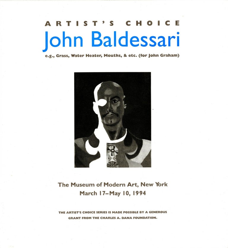 Item #02001 John Baldessari, e.g., Grass, Water Heater, Mouths, & etc. (for John Graham). John Baldessari, New York Museum of Modern Art.