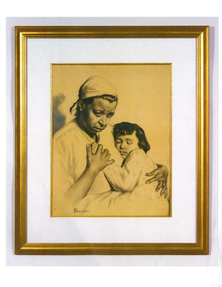 Item #03401 Original charcoal, Ethel Waters in Mamba's Daughters, by Dubose Heyward, 1940. Ron Blumberg.