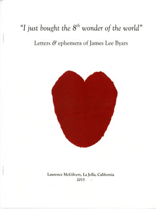 Item #04549 "I just bought the 8th wonder of the world": letters & ephemera of...