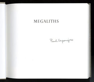 Item #04751 Megaliths. Signed. Paul Caponigro
