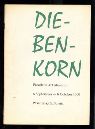 Item #07601 Richard Diebenkorn: an exhibition… 6 September–6 October 1960. PLUS ephemera....