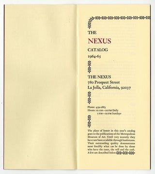 The Nexus catalog, 1964-65