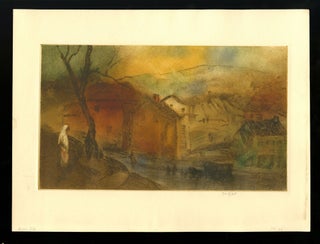 Item #100662 Jersey Hills. Signed color drypoint, 1923. George Overbury "Pop" Hart