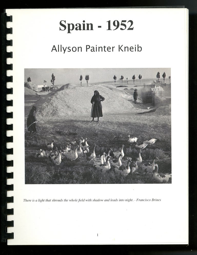 Item #100734 Spain—1952. Allyson Painter Kneib.