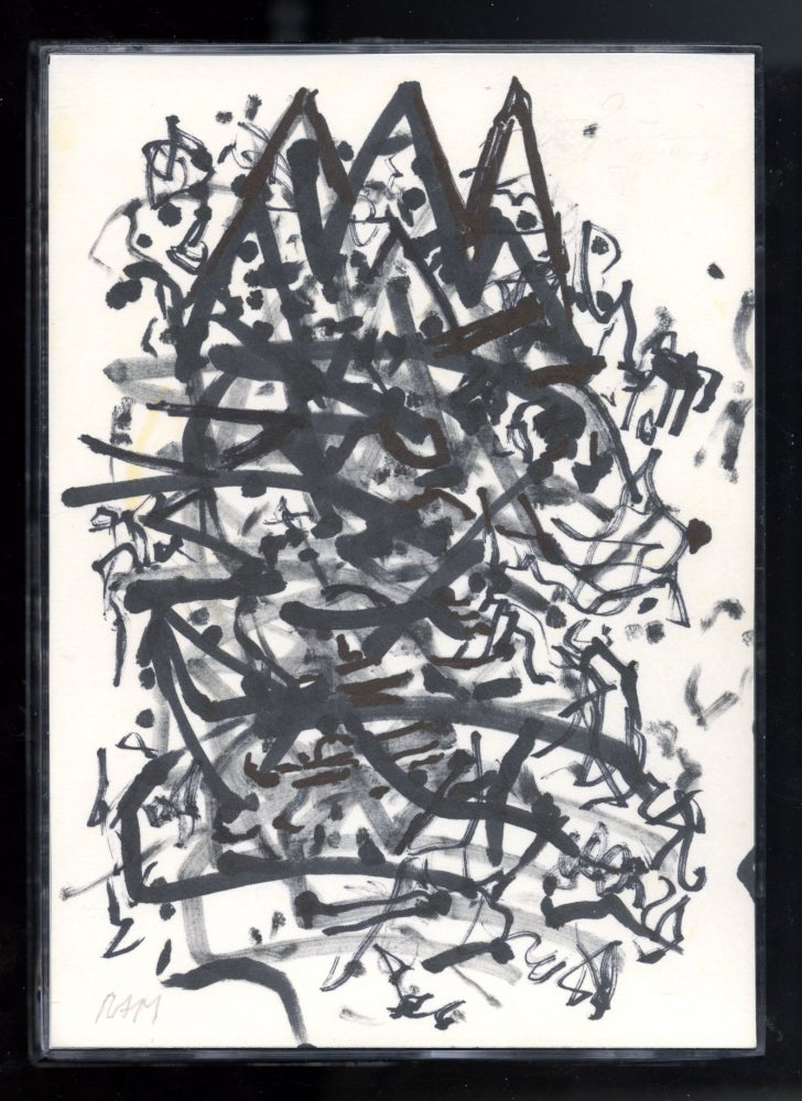 Item #110007 Untitled gestural drawing on ivory paper, 2003. Richard Allen Morris.
