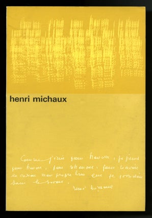 Item #22731 Henri Michaux. 2 publications, dated 1964 and 1988, Drawings 1950-1981. Henri Michaux