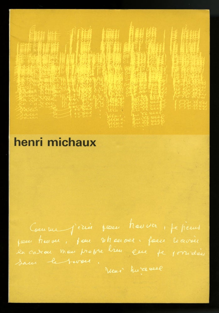 Item #22731 Henri Michaux. 2 publications, dated 1964 and 1988, Drawings 1950-1981. Henri Michaux.
