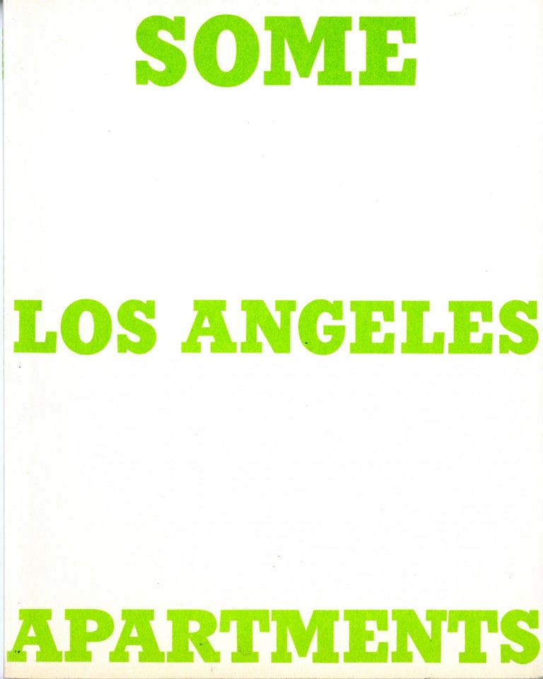Item #28005.1 Some Los Angeles apartments. Second edition, 1970. Edward Ruscha.