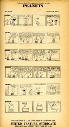 Item #28563 Peanuts: 280 page proofs 1963-1969 (1680 strips). Charles M. Schulz