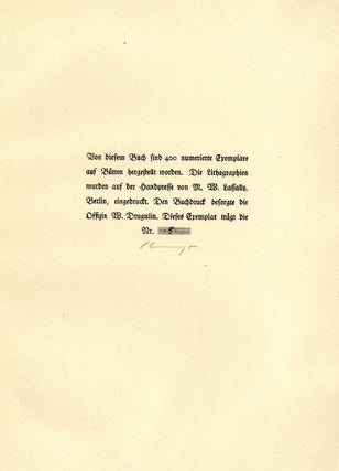 Die tapferen 10,000, mit Federzeichnungen von Max Slevogt [Half-title: Die tapferen Zehntausend]. Signed & numbered