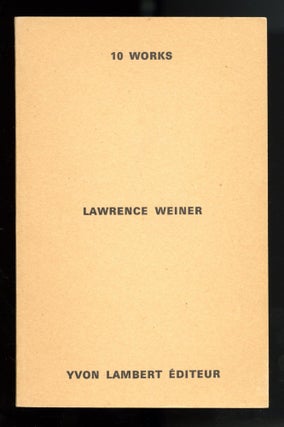 Item #34500 10 works. Lawrence Weiner