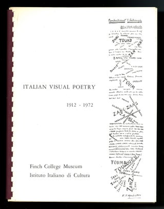 Item #36681 Italian visual poetry, 1912-1972. Luigi Ballerini, ed