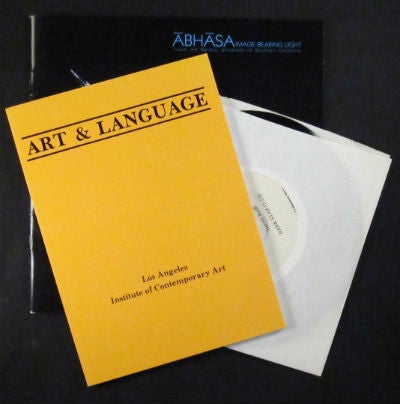 Item #47201 Collaborations. Art & Language. PLUS Abhasa: image-bearing light. PLUS Music from Abhasa (LP record). Robert Kramer Los Angeles Institute of Contemporary Art. Lita Albuquerque, Harold Budd.