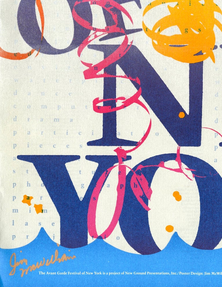 Item #50602 Annual New York Avant Garde Festival [title varies]. Complete set of 19 vintage posters, 1963-1980, 13 of them signed by Jim McWilliams. Charlotte Moorman, organizer, Jim McWilliams, poster designer, 1937-, from 1966.