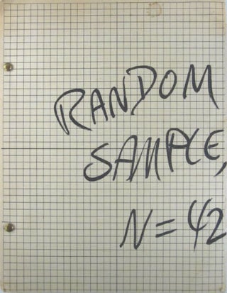 Item #54641 Random sample, N=42. Arnold Rockman, ed