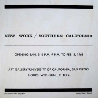 Item #58451 New work / Southern California. Jan. 9 to Feb. 4, 1968. San Diego University of...