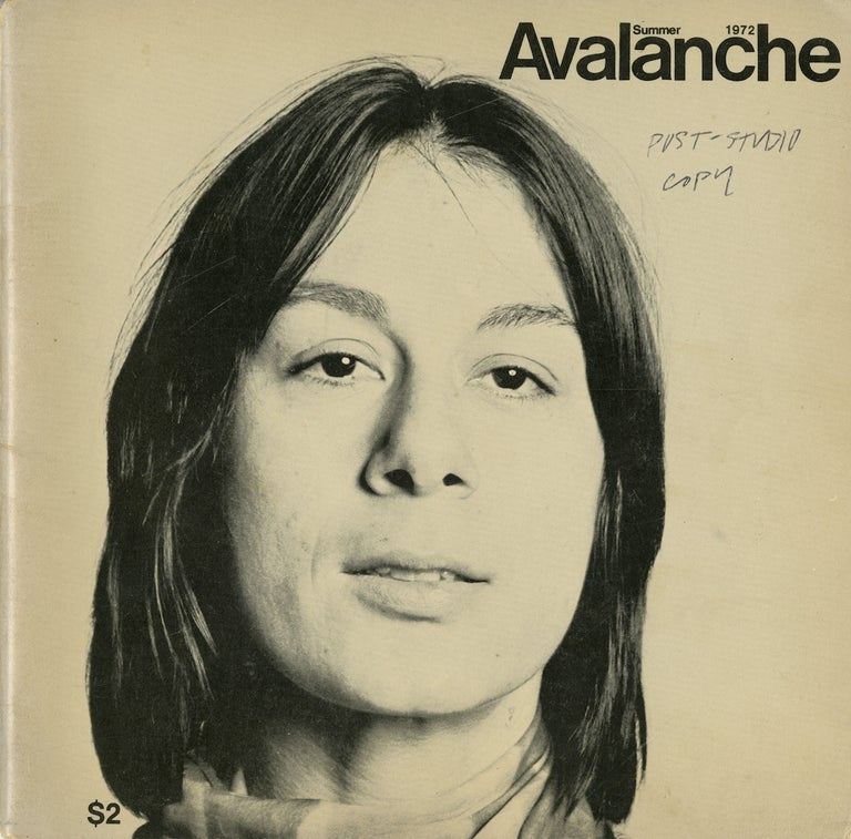 Item #70007 Avalanche number 5. Summer 1972. John Baldessari's copy. Elizabeth Bear, pub, Willoughby, ed. Sharp.