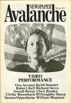 Item #70011 Avalanche newspaper, number 9, May-June 1974. Video Performance. Liza Bear,...
