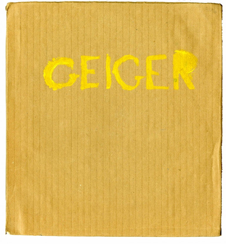 Item #72951 Geiger 3. Antologia a cura di Maurizio Spatola. SALE PRICE through 31 December 2022. Maurizio Spatola.