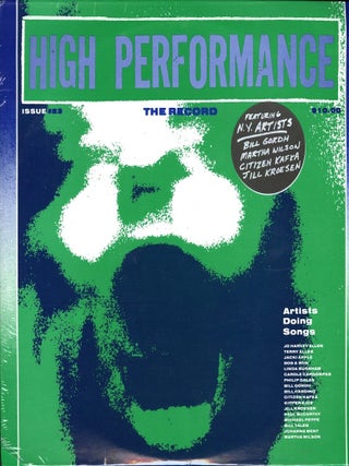 Item #73526 High performance. Issue #23: The Record; featuring N.Y. artists: Bill Gordh, Martha...