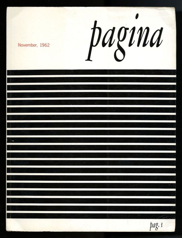 Item #76651 Pagina: rivista internazionale della grafica contemporanea. Numbers 1-7, complete. Bruno Alfieri, Carlo Santini, eds.