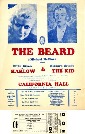 The Beard PLUS Small poster for performances at California Hall in February, 1967. Michael McClure.