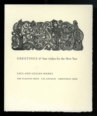 Plantin Press ephemera and greeting cards, plus a letter from Lillian Marks